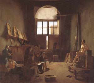 Leon-Matthieu Cochereau Interior of the Studio of David (mk05)